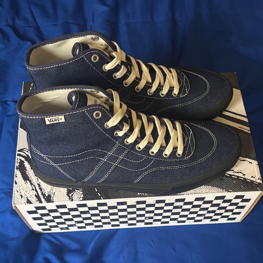 Vans Crockett High Decon, 10.0, Denim, Blue/Black